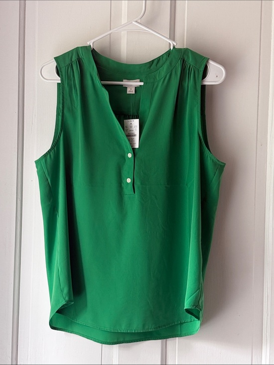 J. Crew Factory Tops - J.Crew Sleeveless Green Blouse